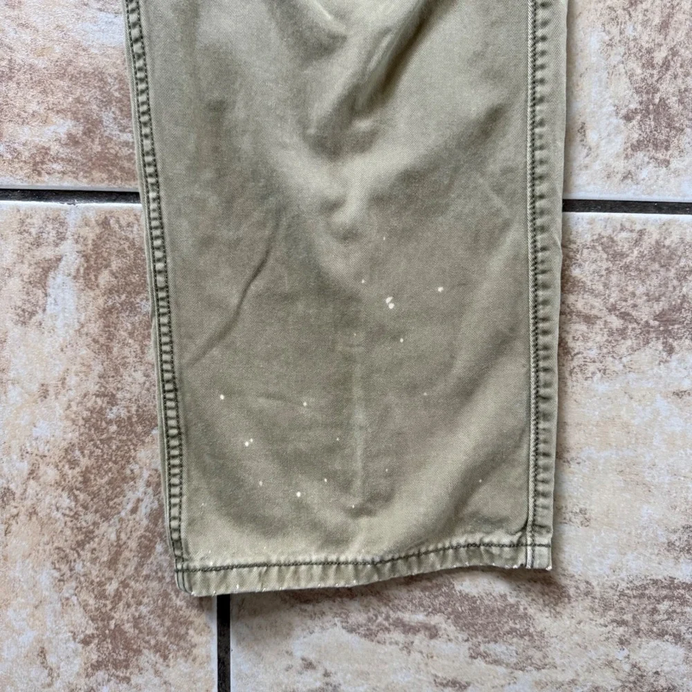Levis Mens Cargo Pants 36x34 Khaki Olive Drab Cotton‎ Straight Leg
